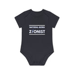 Load image into Gallery viewer, Natural-Born Zionist Organic Baby Bodysuit
