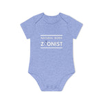 Load image into Gallery viewer, Natural-Born Zionist Organic Baby Bodysuit
