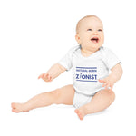 Load image into Gallery viewer, Natural-Born Zionist Organic Baby Bodysuit
