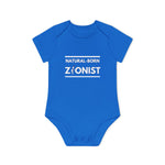 Load image into Gallery viewer, Natural-Born Zionist Organic Baby Bodysuit
