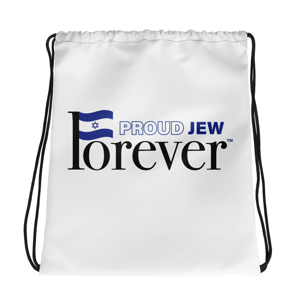 Proud Jew Forever Drawstring bag