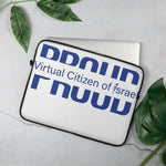 Load image into Gallery viewer, Proud Virtual Citizen of Israel Laptop Sleeve
